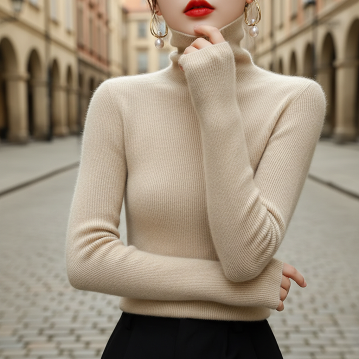 Maglione da donna a girocollo in materiale morbido