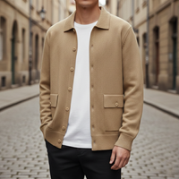 Long Sleeve Cardigan with Buttons and Pockets for Men