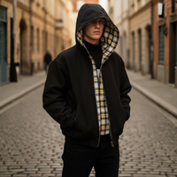 Unisex Hoodie with Flannel Lining