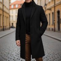 Men's Coat with Pockets and Buttons