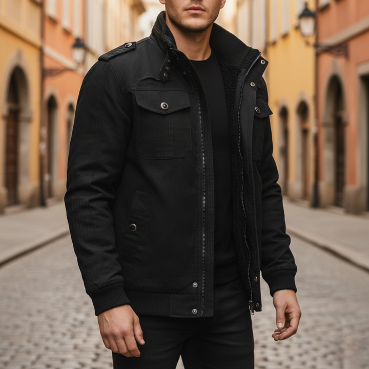 Jakke til mænd med lynlås