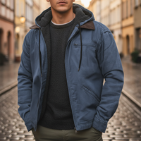 Men's Winter Jacket with Inner Fur, Durable Fabric