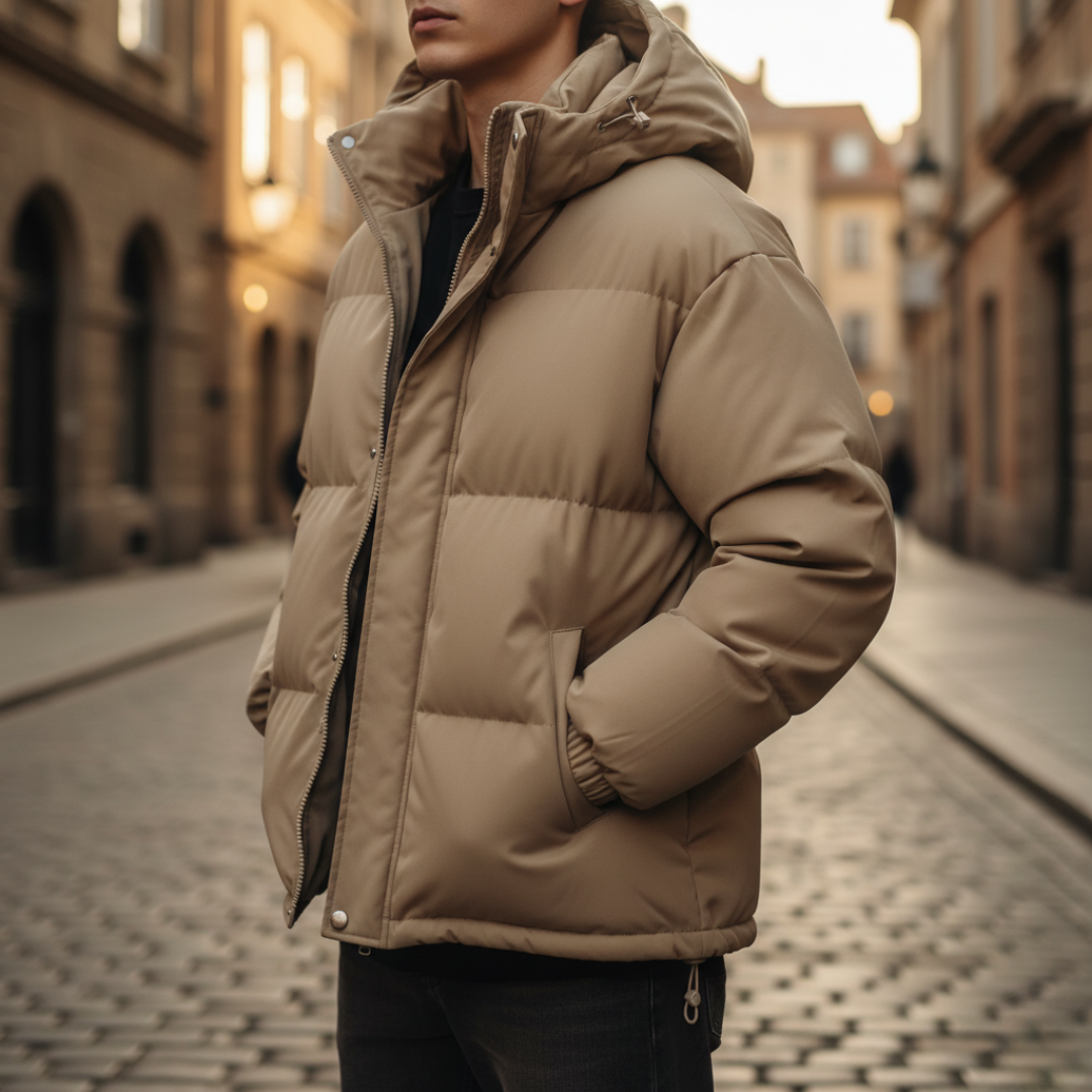 Unisex Puffer Jacket with Hood