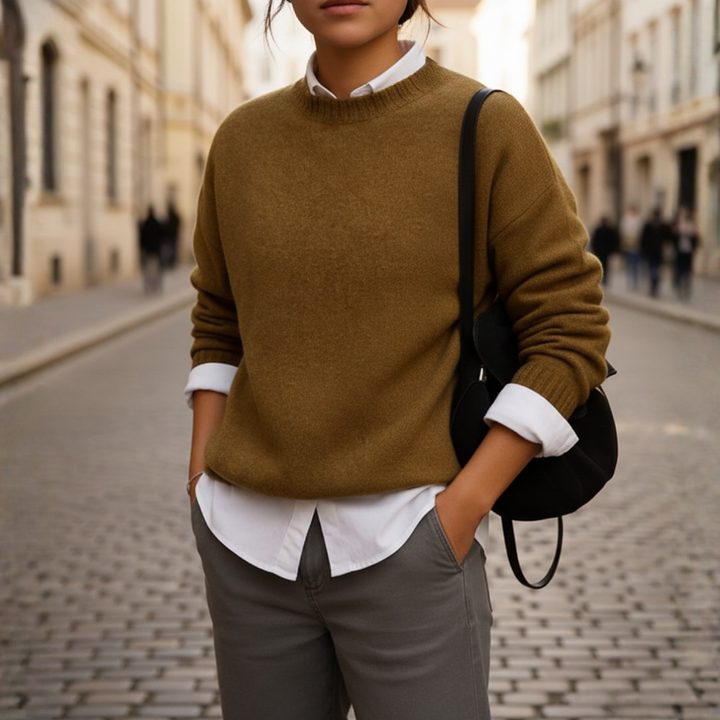 Maglione da donna con scollo rotondo