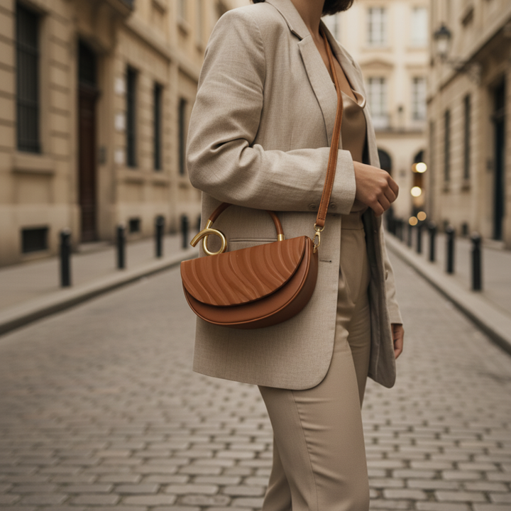 Women’s Handbag with Gold Handle
