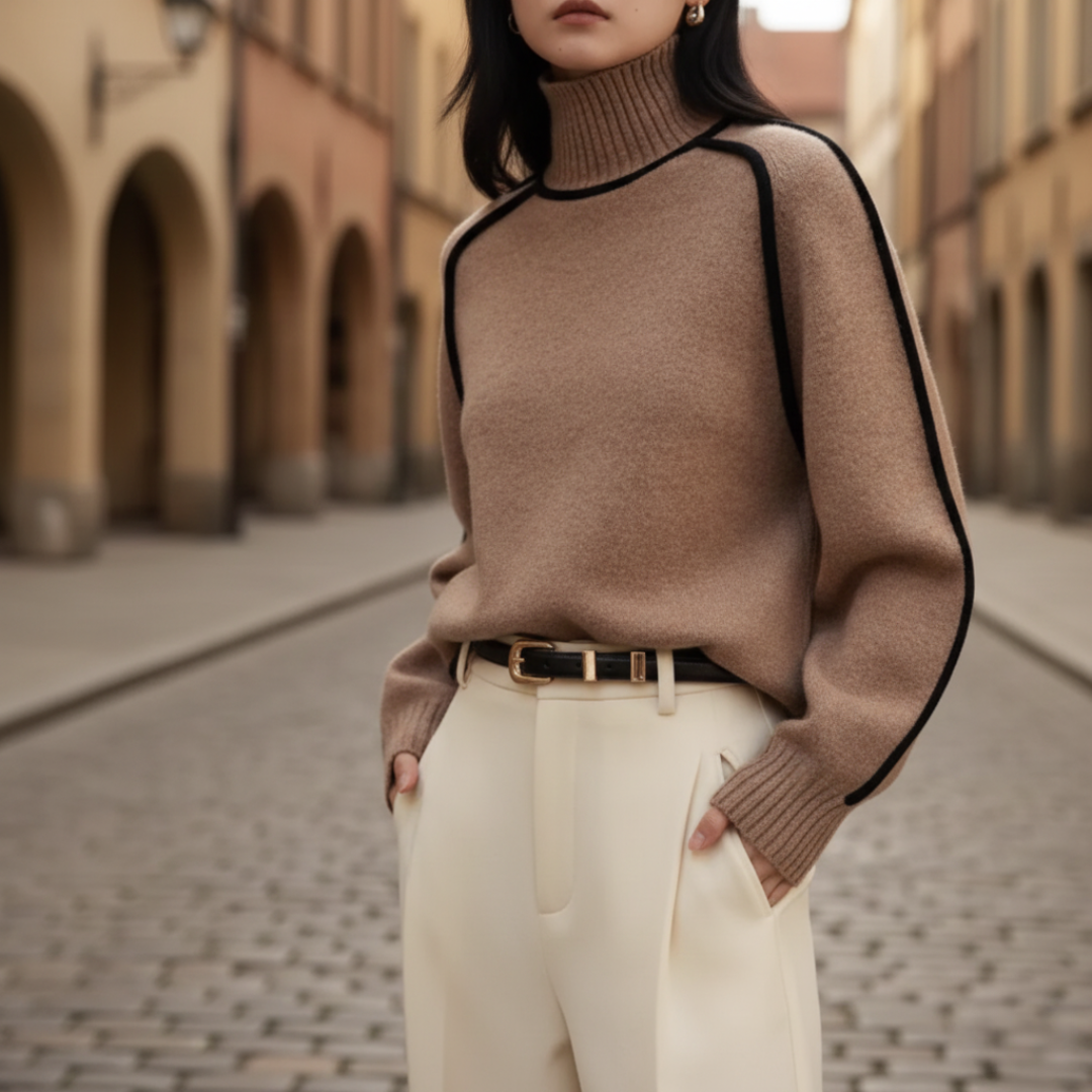 Maglione a collo alto da donna