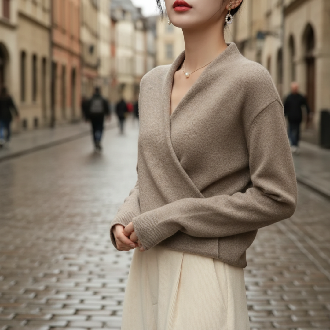 Maglione da donna con scollo a V