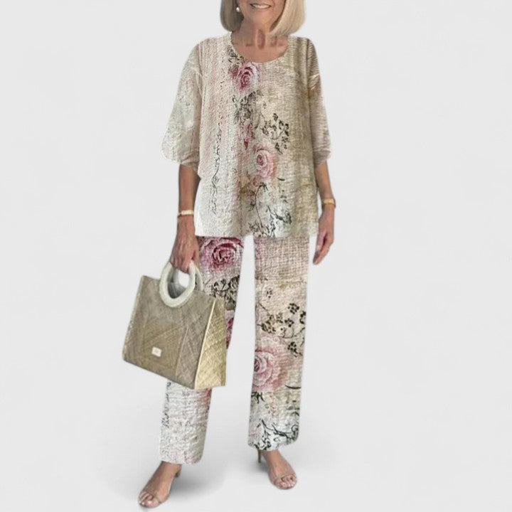Completo due pezzi da donna in velluto senza maniche aderente con bottoni elegante  