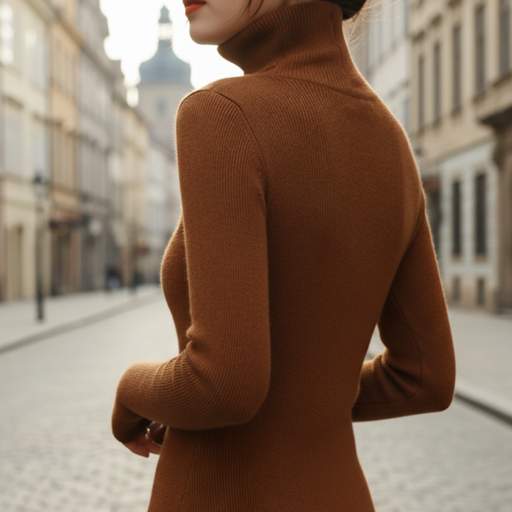 Maglione da donna a girocollo in materiale morbido