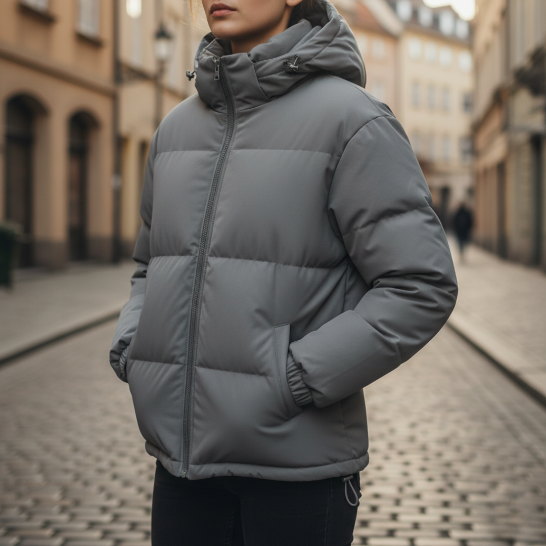 Unisex Puffer Jacket with Hood