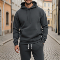 Men's Casual Fleece Tracksuit with Hood