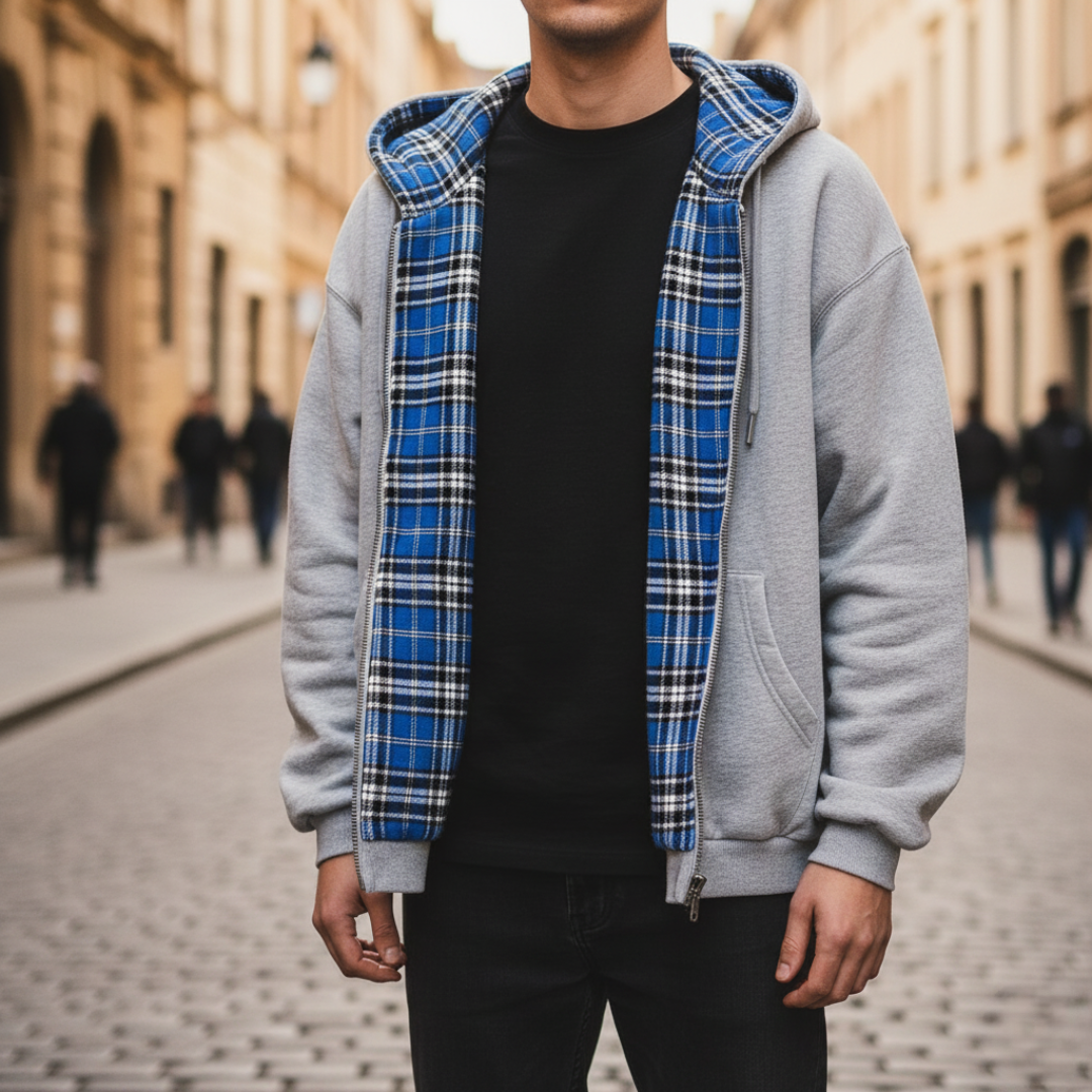 Unisex Hoodie with Flannel Lining