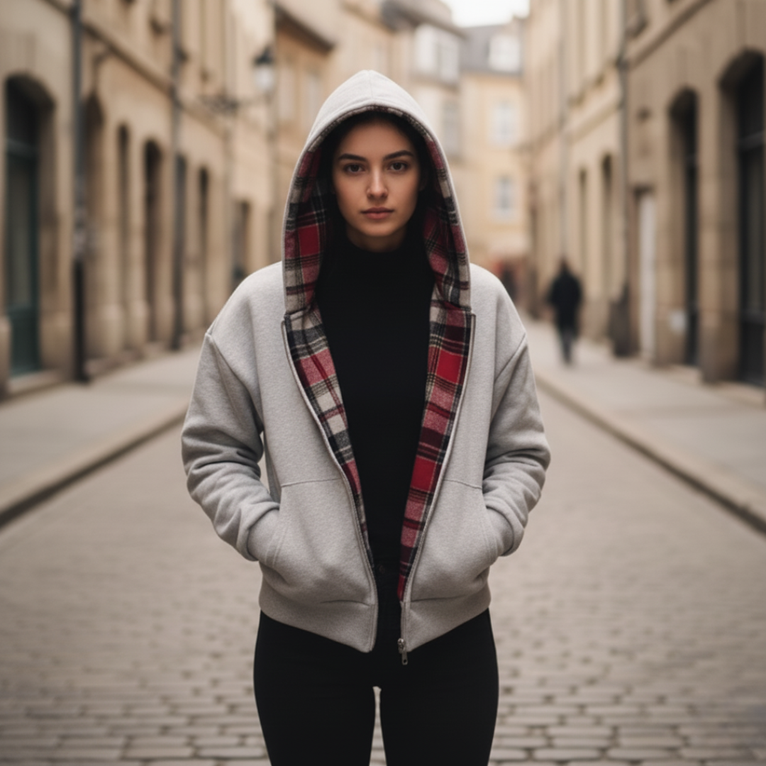 Unisex Hoodie with Flannel Lining