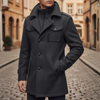 Men's Coat with Pockets and Zipper