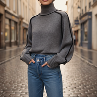 Maglione a collo alto da donna