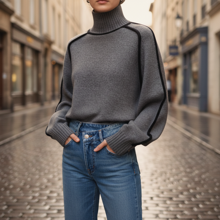 Maglione a collo alto da donna