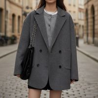 Women's Warm Fabric Classic Collar Jacket