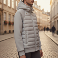 Hybrid Men's Padded Jacket in Technical Fabric