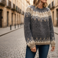 Maglione jacquard Fair Isle da donna