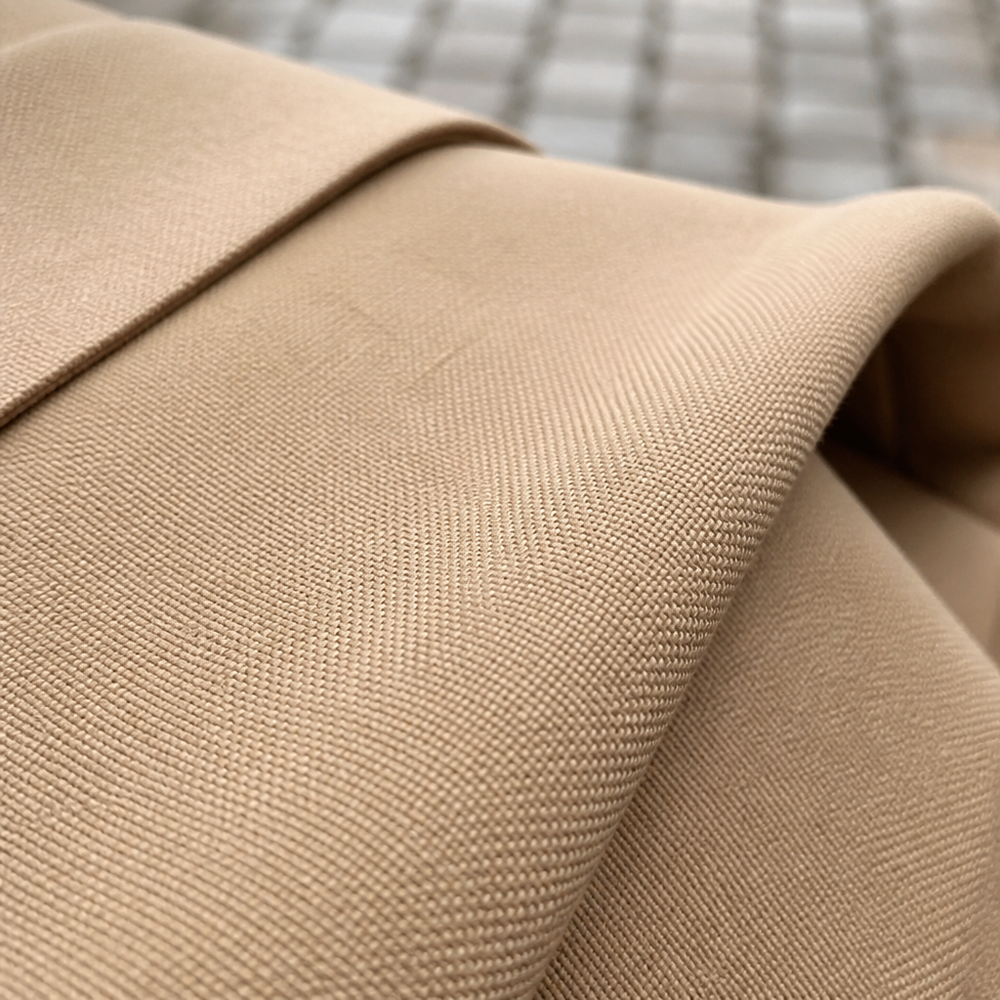 Women's Slim Fit Two Piece Pant Suit - Beige