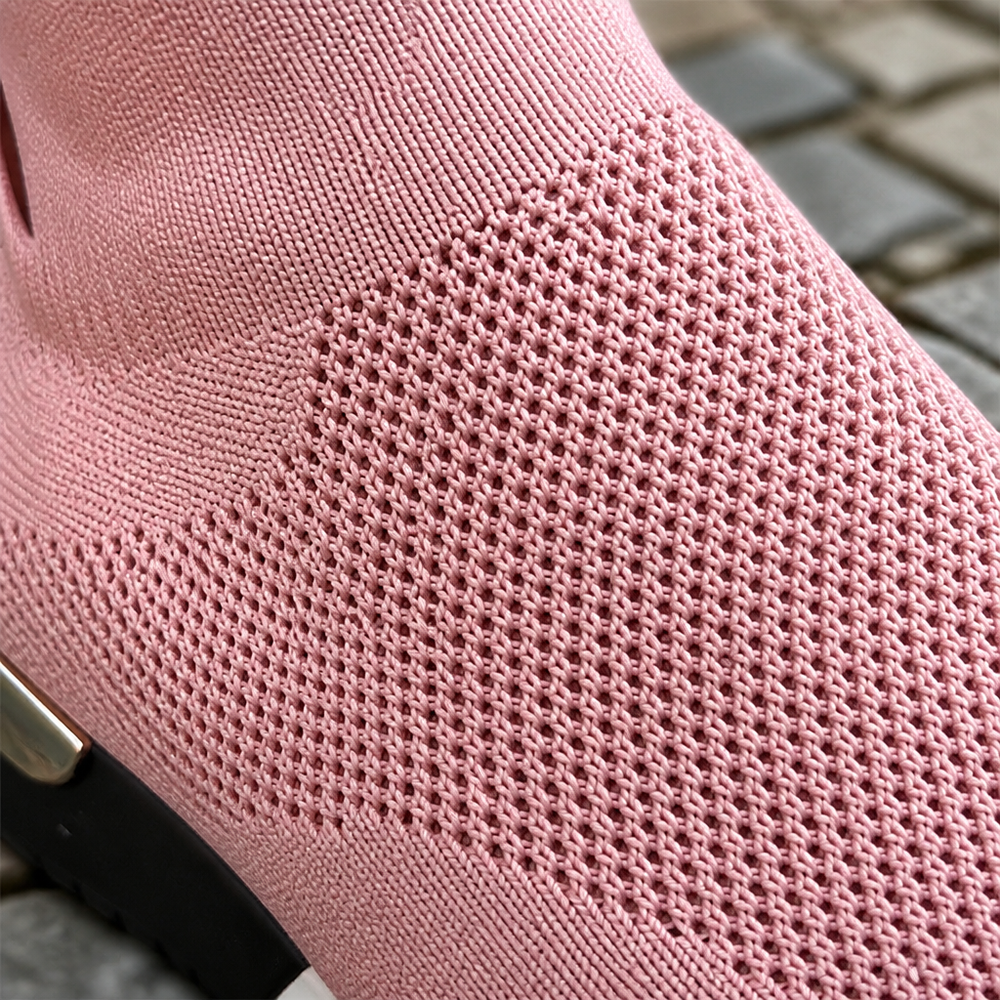 Women's Wide Fit Slip On Knit Sneakers - PINK