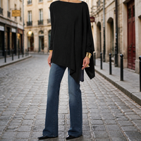 Women's Asymmetric Hem Long Sleeve Tunic Top