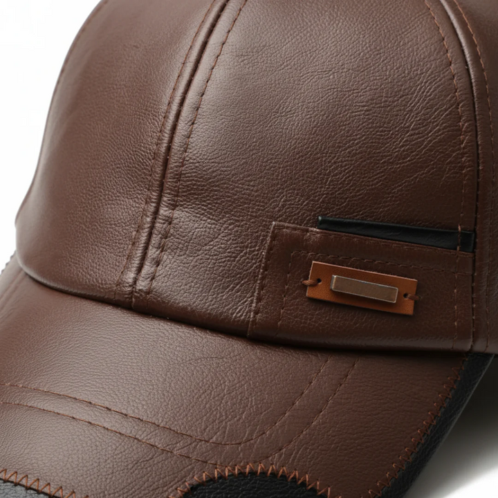Adjustable Unisex Faux Leather Hat