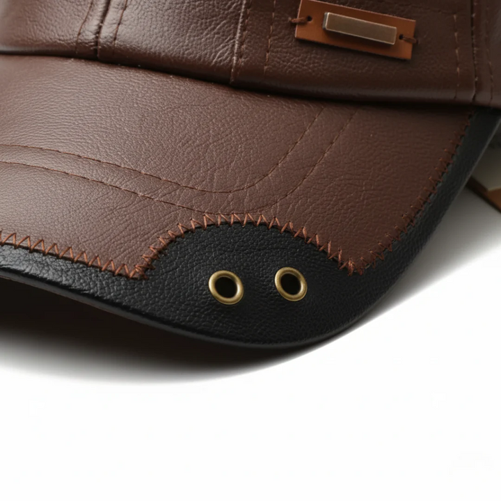 Adjustable Unisex Faux Leather Hat