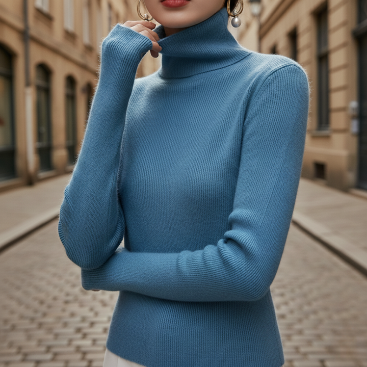 Maglione da donna a girocollo in materiale morbido