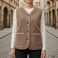 Soft Women's Gilet with Buttons