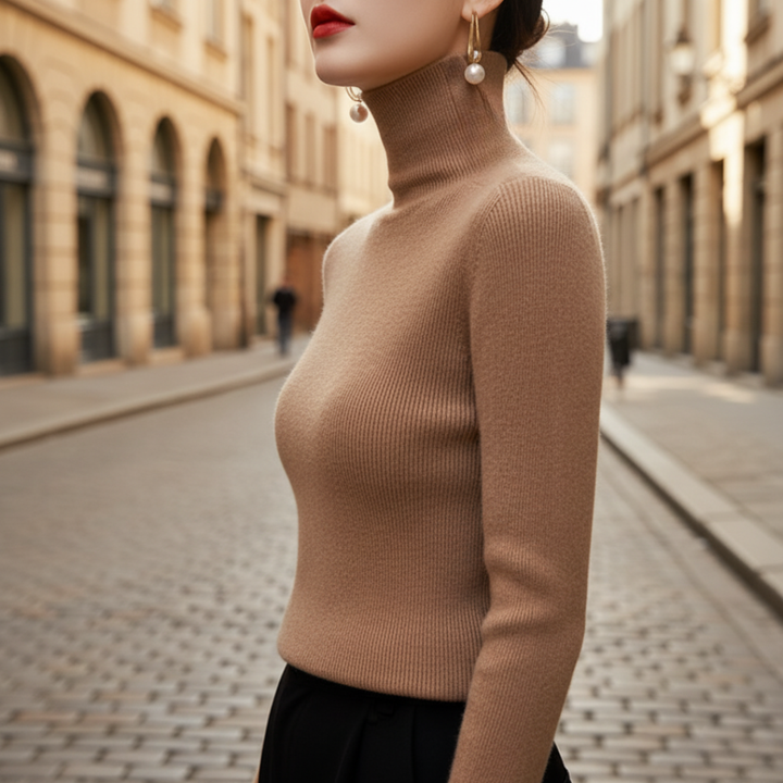 Maglione da donna a girocollo in materiale morbido