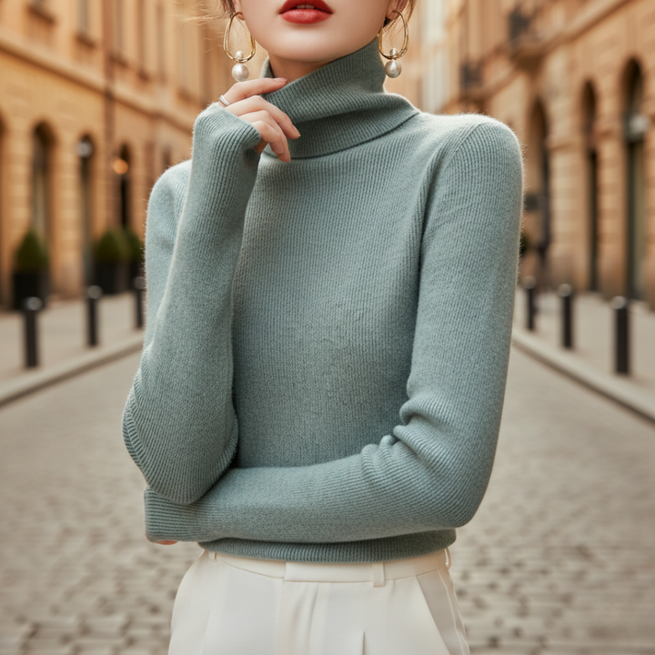Maglione da donna a girocollo in materiale morbido