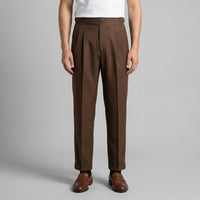 Men's Vintage Pleated Cuffed Dress Pants
