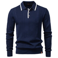 Men's Classic Long Sleeve Polo Neck Sweater