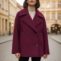 Short Women's Jacket in Mixed Material