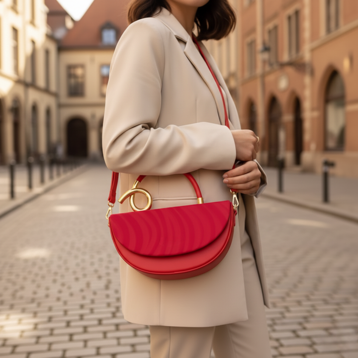 Women’s Handbag with Gold Handle