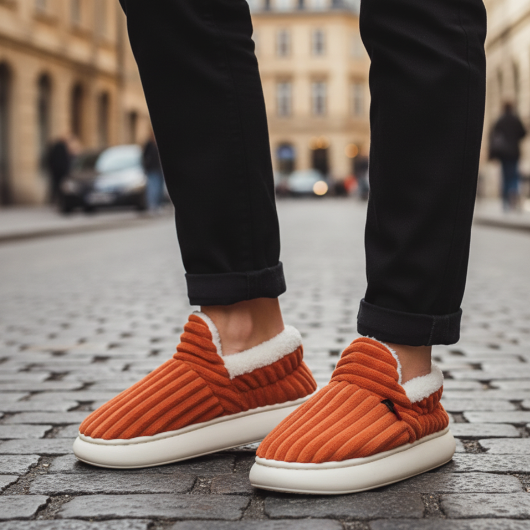 Unisex Slippers with Synthetic Fur