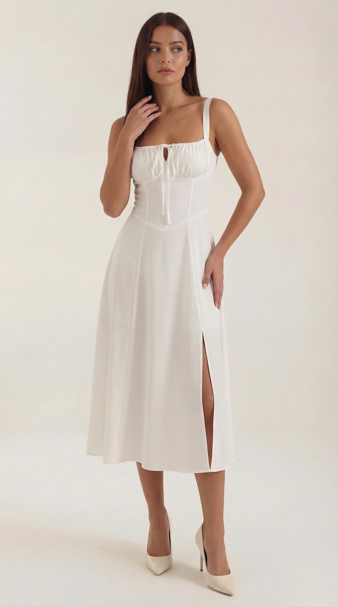 Women's Velvet Midi Dress | Elegant Sleeveless V-Neck Evening Gown 1