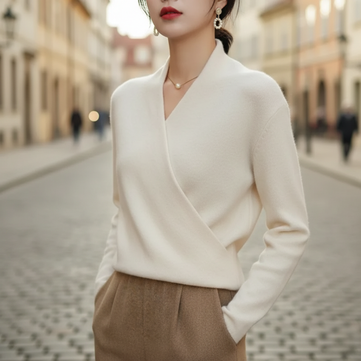 Maglione da donna con scollo a V