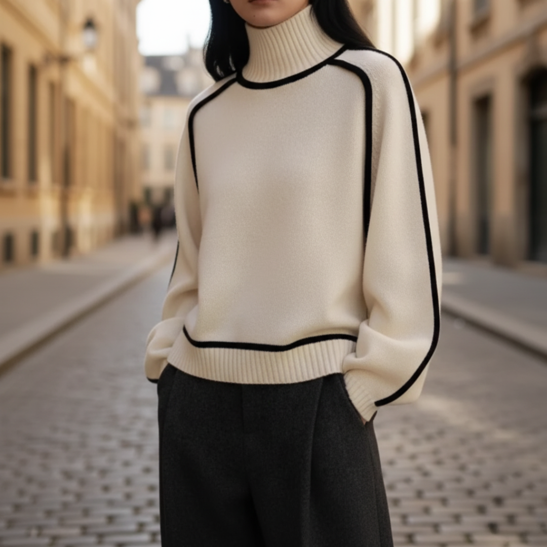 Maglione a collo alto da donna